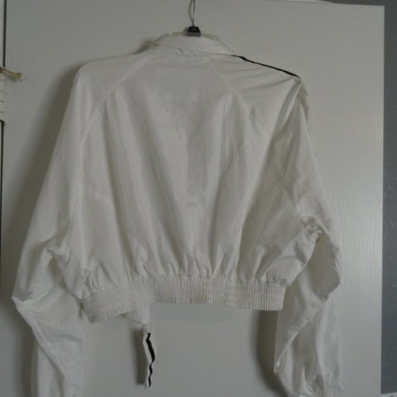 White Windbreaker Crop Top Jacket - Picture 5 of 5